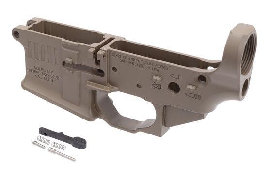 enlarged trigger pocket and beveled selector stops on the lower receiver